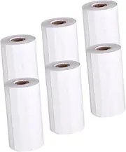 Homoyoyo 6 Rolls Instant Camera Printing Paper - Thermal Printer Paper for Mini Instant Cameras - Non Adhesive Smooth Finish Perfect Refill for Photo Memories White