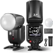 [NEEWER] Z2-S 2.4G TTL Round Head Flash Speedlite Compatible with Sony Cameras, 76Ws 1/8000s HSS with Diffuser, 2 Modeling Lamps, Upgraded UI, TTL/M Toggle Key, 3000mAh Battery, 600 Full Power Flash