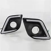 Fog Light Yellow Turn Signal Daytime Running Light Auto Foglamp 12V Car LED DRL Daylights For Hilux Revo Vigo 2015 2016