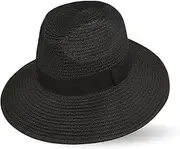 [AUSUAYA] Panama Straw Sun Hats for Women, Beach Sun Sunhat with Wide Brim & UV Protection for Outdoor Summer Activities GB-Y-B5M
