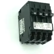 Quadplex Two Double Pole 30 Amp outside Two Double Pole 20 Amp inside Circuit Br