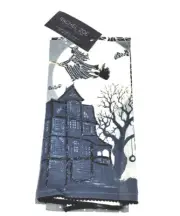 Rachel Zoe Halloween Kitchen Tea Towels Witch Haunted House Spider Webs