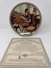 1988 Knowles Norman Rockwell "Worlds Away” Collector Plate NIB
