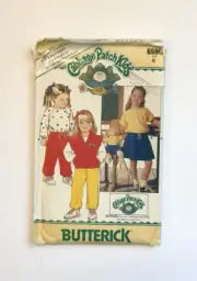 Vintage UNCUT Butterick Cabbage Patch Kids Pattern 6590 Size 6 New w/ Transfer