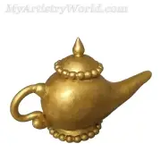 Edible 3D fondant/gum paste Aladdin lamp cake topper