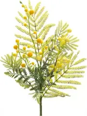 Melrose Set of 6 Plastic Mimosa Spray with Green Finish 85587DS
