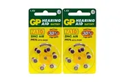 12pc GP 1.4V Zinc Air Size 10 PR70 AC10 DA230 Single Use Battery f Hearing Aids