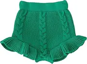 [Ashmyova] Baby Girls Knit Ruffles Shorts Toddler Bloomers Sweater Shorts