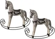 Unique Handmade Wooden Rocking Horse Toy Home Decoration Safe Wooden Horse for Boys and Girls
