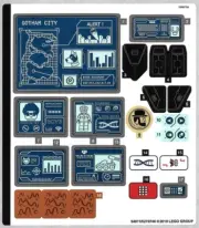 LEGO™ Genuine Sticker Sheet for Set 76122 - 6270746 - Batcave Clayface Invasion
