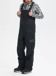 Men's Burton AK Gore-Tex Freebird Bib, True Blk, Small,new W Tags