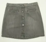 The Childrens Place Girls Gray Snap Front A-Line Skirt Size 6X/7 NEW
