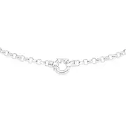 Silver 45cm Solid Belcher Bolt Ring Necklet