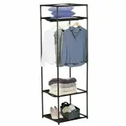 Multi Functional Storage Rack Boxsweden Wardrobe Organiser 3 Shelf 50x44x162cm