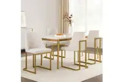 Artiss Dining Chairs Set of 4 Linen Fabric Frame Beige