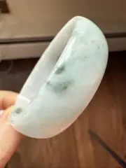 纯天然翡翠A货 52.9 mm Grade A Burmese Myanmar Jadeite Bangle 紫羅蘭粉紫 52 Mm 53 Mm