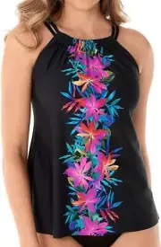 Miraclesuit Women's Swimwear Underwire Bra Tankini Top Size 14