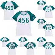 Boys Girls Squid Season 2 Survival Game Casual Short Sleeve T-shirt Tops Gift Style3 9-10Years