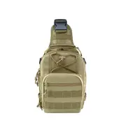 10L Men Outdoor Tactical Molle Backpack Assault Sling Bag Chest Shoulder Pack Camping Hiking KHAKI COLOR