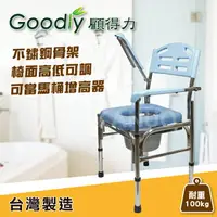 在飛比找樂天市場購物網優惠-【Goodly顧得力】不鏽鋼掀手馬桶椅W-E35 不銹鋼便器