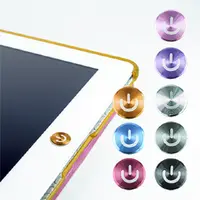 在飛比找PChome24h購物優惠-多彩鋁鎂合金按鍵貼(開關款) for iPad | iPho