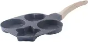 Fried Egg Pan Nonstick Frying Pan Aluminium Alloy Fried Omelette Skillet Divided Non Stick for Ham Muffins Meat Plett Burgers, Grey