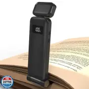 KTEBO Rechargeable Reading Book Light with Clip and Battery Indicator - 9 Lum