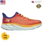 Hoka One One Men's Clifton 8 Running Shoes US Size 10D Fiesta/Bluing Orange NIB