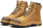 [BOTAS PRO] Roslyn Composite Toe Side Zip Work Boots for Men, 7'' Lightweight Comp Toe Cap YKK Zipper Non-slip Rubber ASTM F2413-18 EH Safety Boot, Comfortable Wide Ankle Support Boots (CP232Z-245Z)