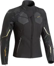 Ixon Cell Ladies Motorcycle Textile Jacket, black-silver, Size 2XL for Women Black Silver