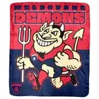 Melbourne Demons AFL Coral Fleece Mascot Design Rug Blanket