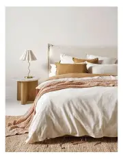 [Aura Home] Chambray Mini Stripe Bedlinen in Natural