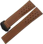[KAVJU] 21/22mm Calfskin Watch Band Suitable for TAG Heuer MONACO Carrera AUTAVIA Aquaracer 300 Black Red F1 cowhide Strap