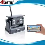 Wireless Solar Magnetic Backup Camera Rec For Truck Car Trailer Rearview Reverse
