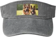 [RLDOBOFE] Sun Visor Hat Adjustable Empty Top Baseball Cap Happy german shepherd Sun Hats for Women Men Sports Hats Summer Beach Cap