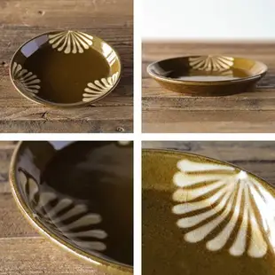 日本製 手工繪製圓盤 美濃燒 Rikizo 16.5cm 咖啡廳 盤子 甜點盤 圓盤 陶瓷圓盤 日本製 日式 餐盤 盤子