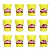12 Pack Yellow Play Doh Bulk Creative Modeling Clay 4 Ounce Cans
