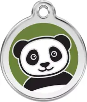 Red Dingo Panda Tag - Lifetime Guarantee - Cat, Dog, Pet ID Tag Engraved