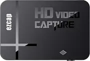 288P HD Video Capture Card o Video Converter AV Input Mic Input HD Out o Out Plug and Play for Game Video Recording Live Sreaming Broa t T ing Black One Size