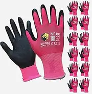 N-180W 12 Pairs Micro-foam Nitrile Coated Work Gloves specifically designed for women in industry