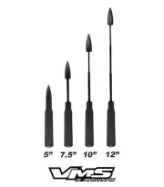 VMS RACING BLACK TELESCOPIC 50 CAL BULLET ANTENNA FOR NISSAN FRONTIER XTERRA (for: Nissan)