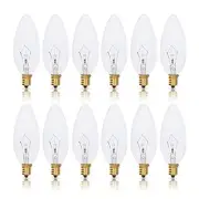 Candelabra Torpedo Clear B10 CTC 25W E12 Base (12 Pack) Decorative 25.0 Watts