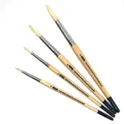 AS-122 White Hog Bristle Rounds Brush Set 4 pcs