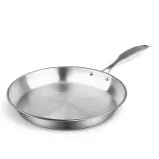 NNEAGS Stainless Steel Fry Pan 30cm Frying Pan Top Grade Induction Cooking FryPan