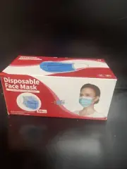 3-Ply Disposable Face Mask Non Medical Surgical Earloop Mouth Blue 50 Total