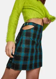 [The Ragged Priest] Trinity Plaid Mini Skirt