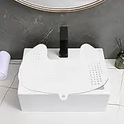 Foldable Sink Cover Makeup Mat - Heat Resistant Top Cover for Bathrooms (White)