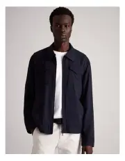 [Blaq] Ashley Double Pocket Bomber Jacket in Navy