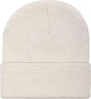 [The ScotchMan] Men's and Women's Outdoor Beanie Knitted Hat Wool Hat, Natural, One Size