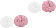 JOINPAYA 2sets Newborn Swaddle Blanket in White Pink Stretchy and Breathable Cotton Material Baby Blanket Photography Wrap Bath Cloths for Newborn 2pcs*2